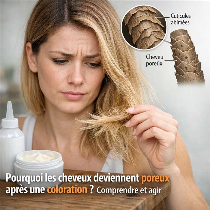 Pourquoi les cheveux deviennent poreux après une coloration ?