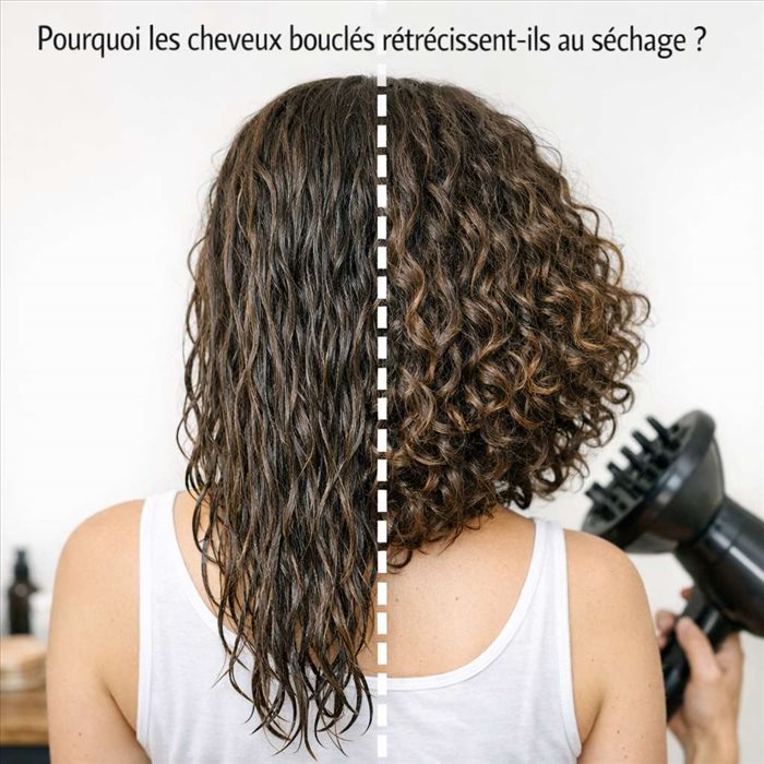 Pourquoi les cheveux bouclés rétrécissent au séchage ?