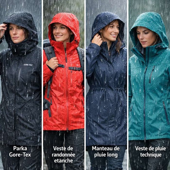 Quel manteau imperméable femme choisir sous une pluie intense ?