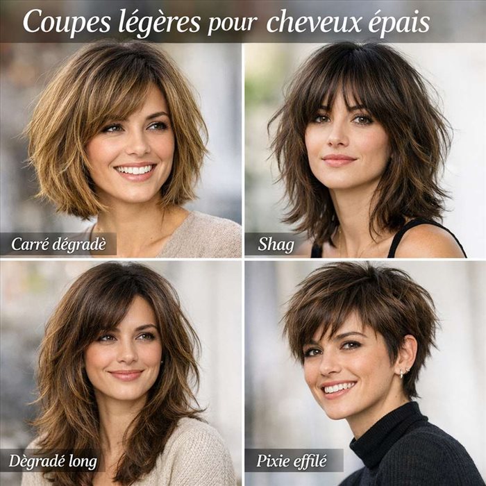 Quelle coupe choisir pour alléger les cheveux épais ?