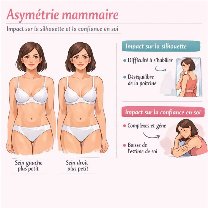 Asymétrie mammaire : impact sur la silhouette et la confiance en soi