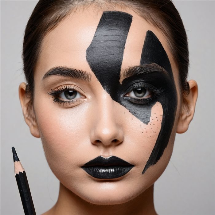Maquillage Halloween : Techniques avec Crayon Noir